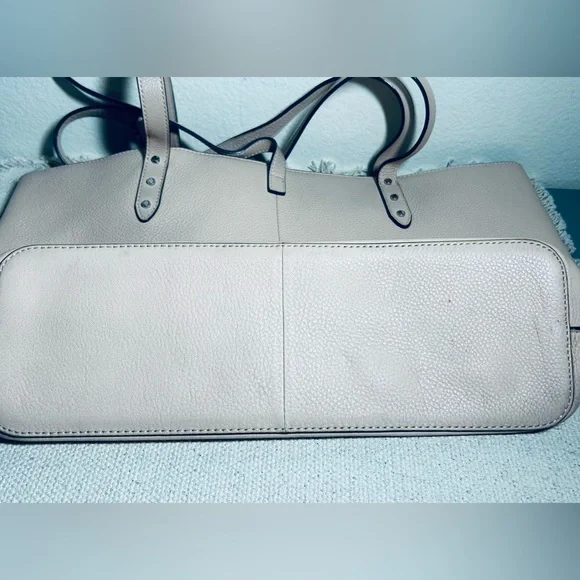 Karl Lagerfeld “Toby” Blush Pink Leather Tote with Tassel Charm - Picture 13 of 16